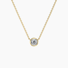 Load image into Gallery viewer, 1.00 CTW Portuguese Cut Diamond Bezel Necklace Yellow Gold (VS+)
