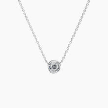 Load image into Gallery viewer, 1.00 CTW Portuguese Cut Diamond Bezel Necklace White Gold (VS+)
