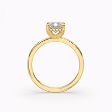 Load image into Gallery viewer, Classic Hidden Halo Radiant Engagement Ring
