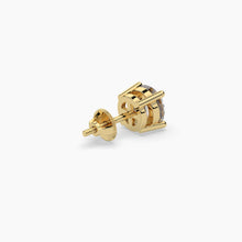 Load image into Gallery viewer, 2.00 CTW 14K Yellow Gold Four Prong Portuguese Cut Diamond Stud Earrings (VS+)
