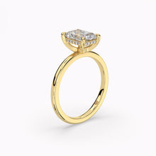 Load image into Gallery viewer, Classic Hidden Halo Radiant Engagement Ring
