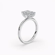 Load image into Gallery viewer, Classic Hidden Halo Radiant Engagement Ring
